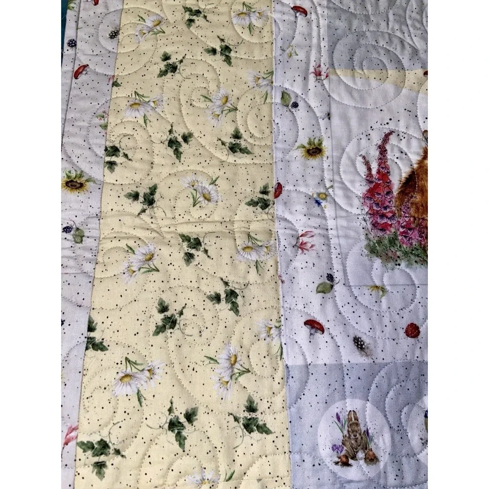 Hand Swen Maywood Bramble Patch Baby Blanket Quilt 48x54